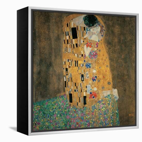 Kiss-Gustav Klimt-Framed Stretched Canvas