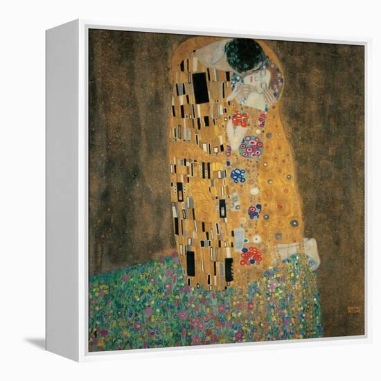 Kiss-Gustav Klimt-Framed Stretched Canvas