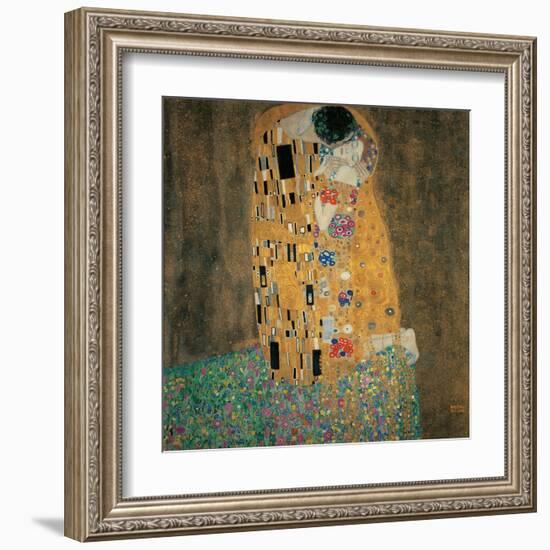 Kiss-Gustav Klimt-Framed Art Print