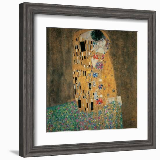 Kiss-Gustav Klimt-Framed Art Print