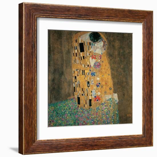 Kiss-Gustav Klimt-Framed Art Print