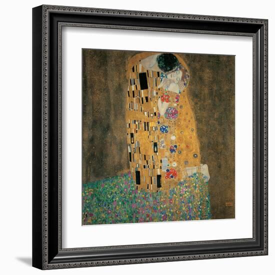 Kiss-Gustav Klimt-Framed Art Print