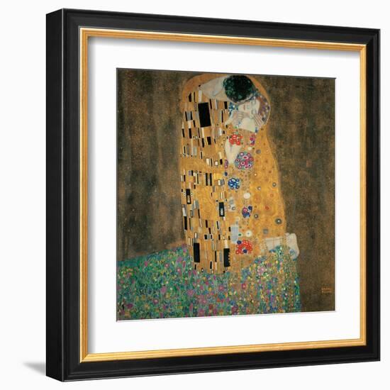 Kiss-Gustav Klimt-Framed Art Print