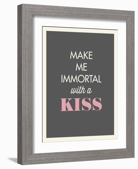 Kiss-null-Framed Art Print