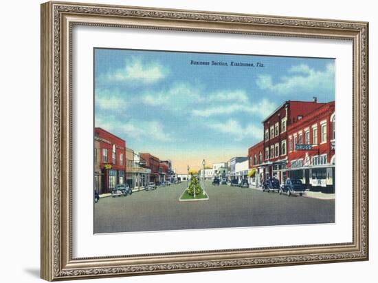 Kissimmee, Florida - Business Section View-Lantern Press-Framed Art Print