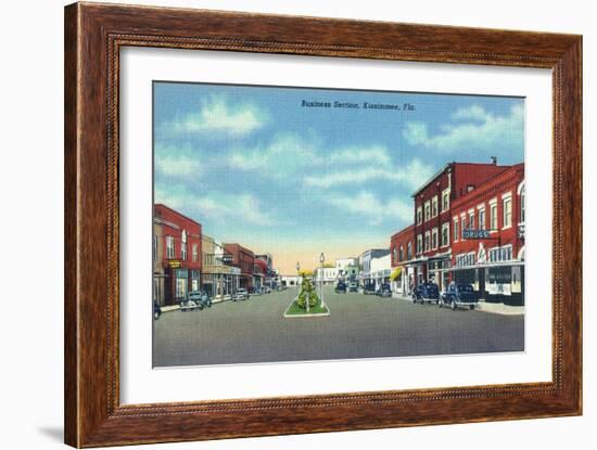 Kissimmee, Florida - Business Section View-Lantern Press-Framed Art Print