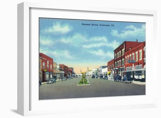 Kissimmee, Florida - Business Section View-Lantern Press-Framed Art Print