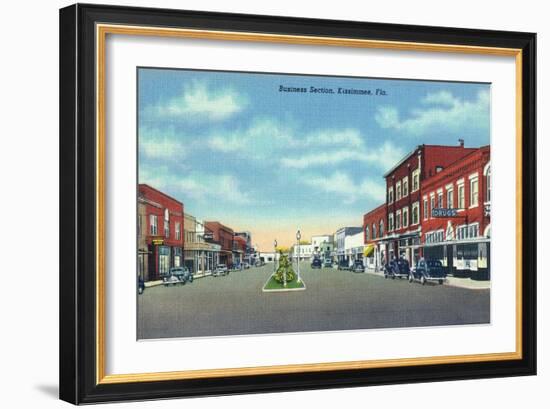 Kissimmee, Florida - Business Section View-Lantern Press-Framed Art Print