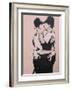 Kissing policemen-Banksy-Framed Art Print