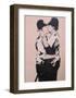 Kissing policemen-Banksy-Framed Art Print