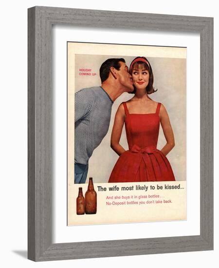 Kissing, Sex Discrimination, USA, 1950-null-Framed Giclee Print