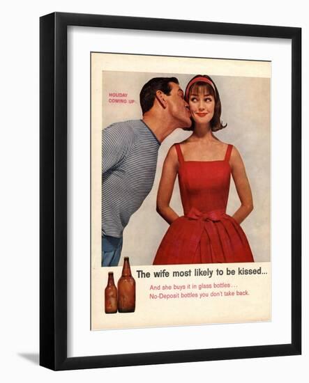 Kissing, Sex Discrimination, USA, 1950-null-Framed Giclee Print