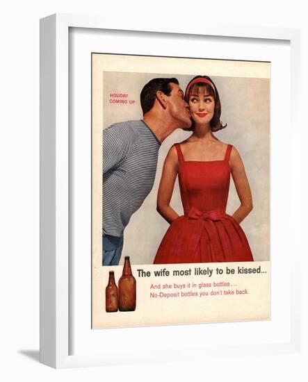 Kissing, Sex Discrimination, USA, 1950-null-Framed Giclee Print