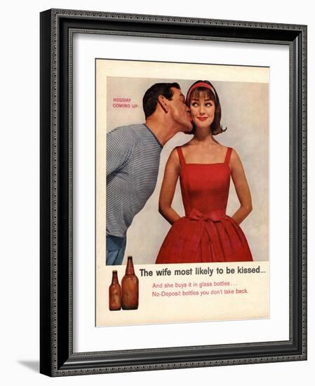 Kissing, Sex Discrimination, USA, 1950-null-Framed Giclee Print