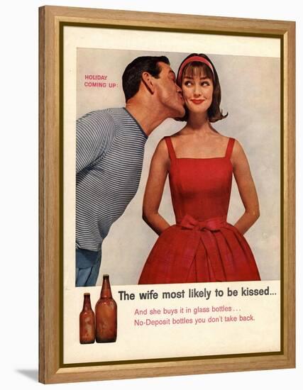 Kissing, Sex Discrimination, USA, 1950-null-Framed Premier Image Canvas