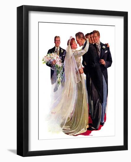 "Kissing the Best Man,"June 5, 1937-Albert W. Hampson-Framed Giclee Print