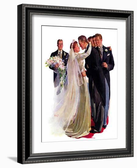 "Kissing the Best Man,"June 5, 1937-Albert W. Hampson-Framed Giclee Print