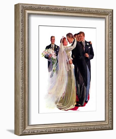 "Kissing the Best Man,"June 5, 1937-Albert W. Hampson-Framed Giclee Print