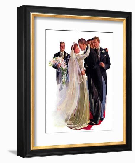 "Kissing the Best Man,"June 5, 1937-Albert W. Hampson-Framed Giclee Print