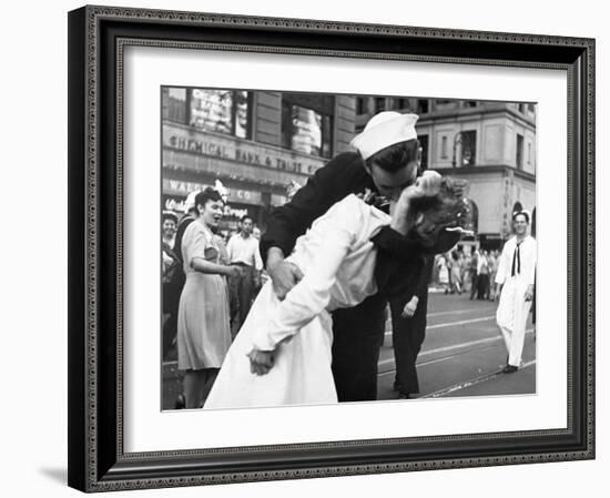 Kissing the War Goodbye in Times Square, 1945, I-Victor Jorgensen-Framed Art Print