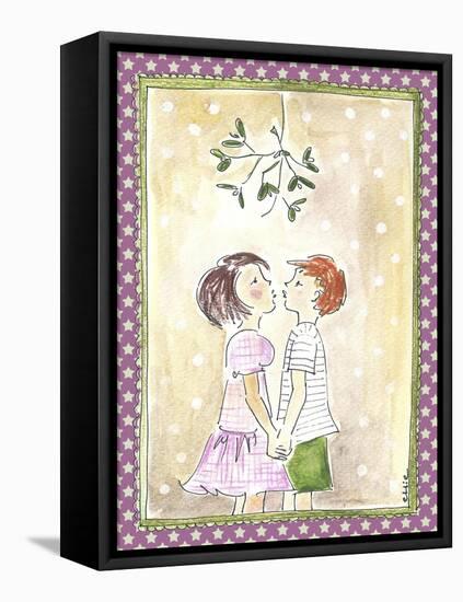 Kissing under the Mistletoe-Effie Zafiropoulou-Framed Premier Image Canvas