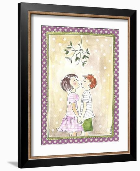 Kissing under the Mistletoe-Effie Zafiropoulou-Framed Giclee Print