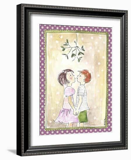 Kissing under the Mistletoe-Effie Zafiropoulou-Framed Giclee Print