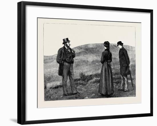 Kit, a Memory; as They Drew Near to the Hut a Man in Broadcloth Emerged from It, Smoking a Cigar-null-Framed Giclee Print