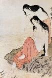 Mujer Sentada En Una Veranda, Ca. 1798-Kitagawa Utamaro-Giclee Print