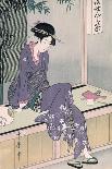Mujer Sentada En Una Veranda, Ca. 1798-Kitagawa Utamaro-Giclee Print