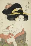 Donations from the Low Tide, 1790: the Search for Shells for the Game of the Kai Awase. Artwork by-Kitagawa Utamaro-Giclee Print