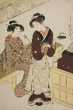 Courtesan and Kamuro in a Parlour-Kitao Shigemasa-Giclee Print