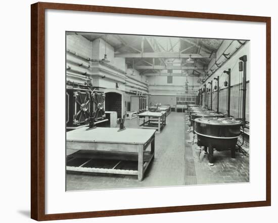 Kitchen at the Fulham Hostel, London, 1947-null-Framed Photographic Print