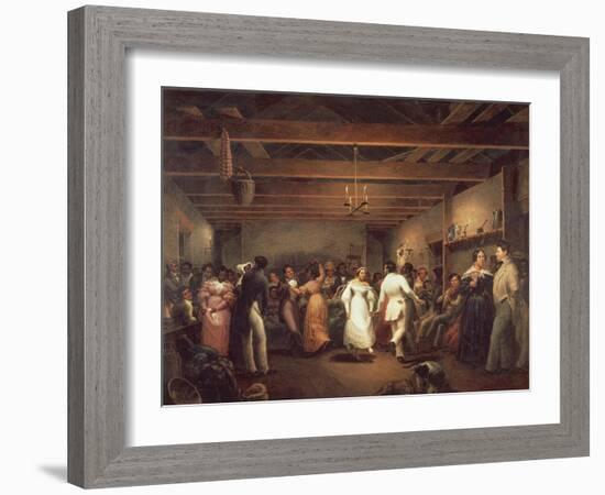 Kitchen Ball at White Sulphur Springs in Virginia, 1838-Christophe Huet-Framed Giclee Print