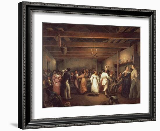 Kitchen Ball at White Sulphur Springs in Virginia, 1838-Christophe Huet-Framed Giclee Print