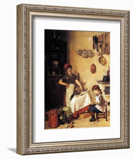 Kitchen Help-Isidor Kaufmann-Framed Art Print