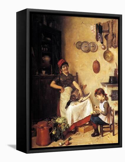 Kitchen Help-Isidor Kaufmann-Framed Stretched Canvas