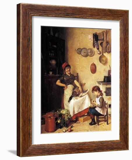 Kitchen Help-Isidor Kaufmann-Framed Art Print