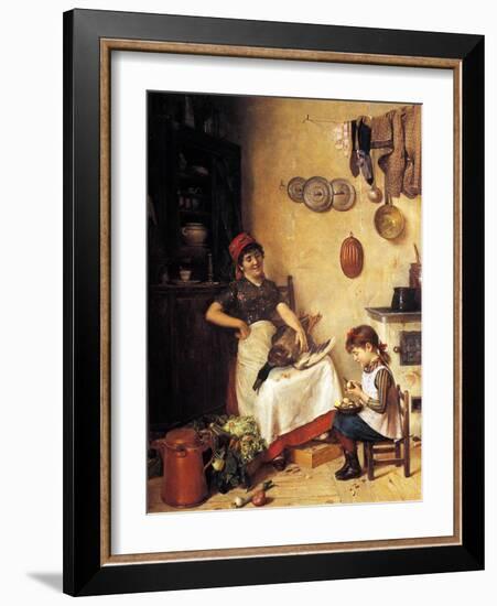 Kitchen Help-Isidor Kaufmann-Framed Art Print