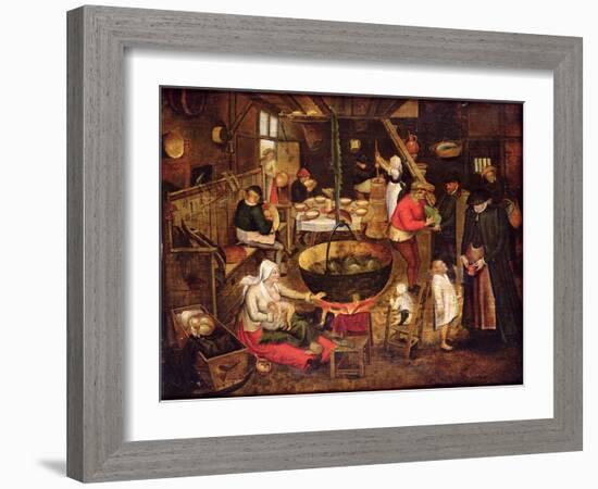 Kitchen Interior-Pieter Bruegel the Elder-Framed Giclee Print