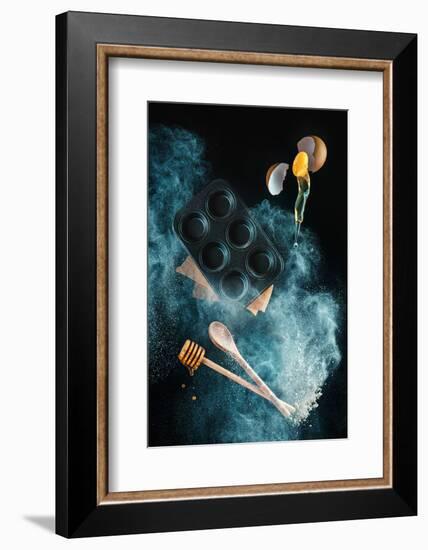 Kitchen mess: honey muffins-Dina Belenko-Framed Photographic Print