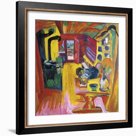 Kitchen of Mountain Cabin-Ernst Ludwig Kirchner-Framed Giclee Print