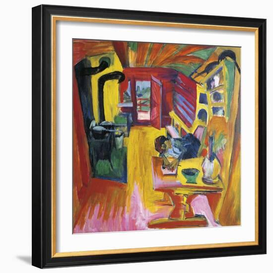 Kitchen of Mountain Cabin-Ernst Ludwig Kirchner-Framed Giclee Print