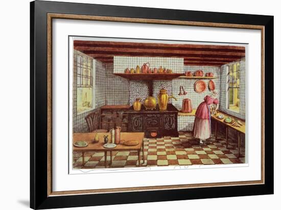 Kitchen of the Hotel St.Lucas, in the Hoogstraat, Rotterdam, 1834-Mary Ellen Best-Framed Giclee Print