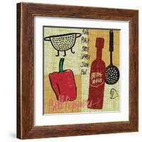 Kitchen Play III-Cheryl Warrick-Framed Art Print
