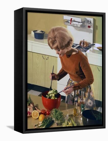 Kitchen Scene, Warwick, Warwickshire, 1966-Michael Walters-Framed Premier Image Canvas