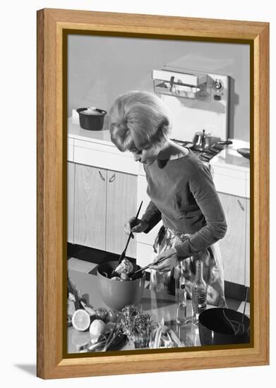 Kitchen Scene, Warwick, Warwickshire, 1966-Michael Walters-Framed Premier Image Canvas