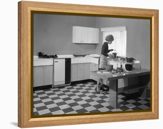 Kitchen Scene, Warwick, Warwickshire, 1966-Michael Walters-Framed Premier Image Canvas