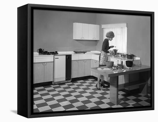 Kitchen Scene, Warwick, Warwickshire, 1966-Michael Walters-Framed Premier Image Canvas