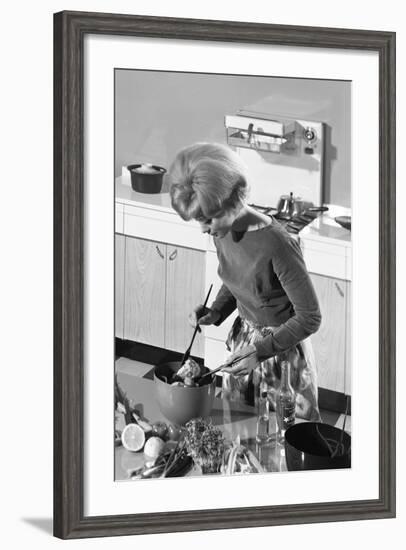 Kitchen Scene, Warwick, Warwickshire, 1966-Michael Walters-Framed Photographic Print